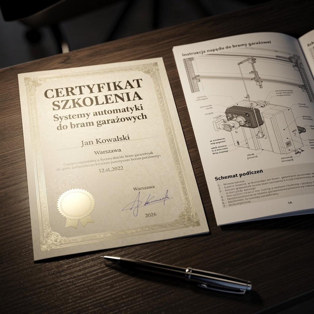 Certyfikat instalatora systemów bram garażowych